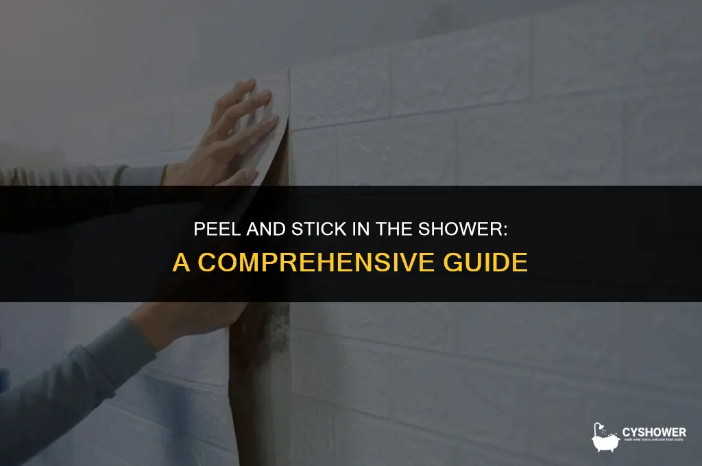 can i use peel and stick in shower