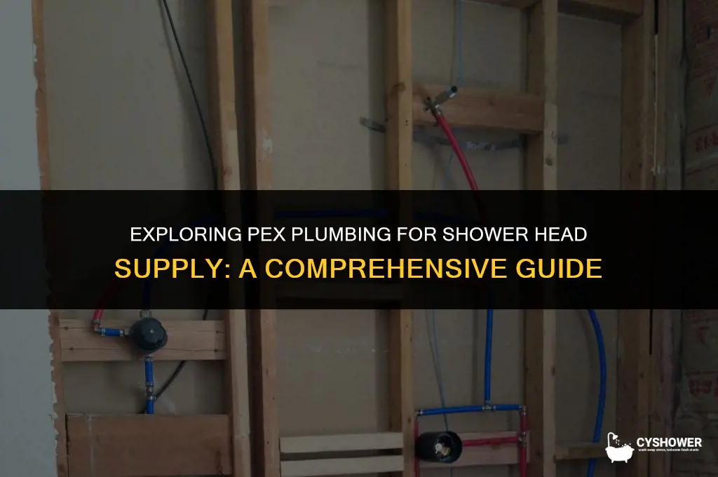 can i use pex plumbing to supply the shower head