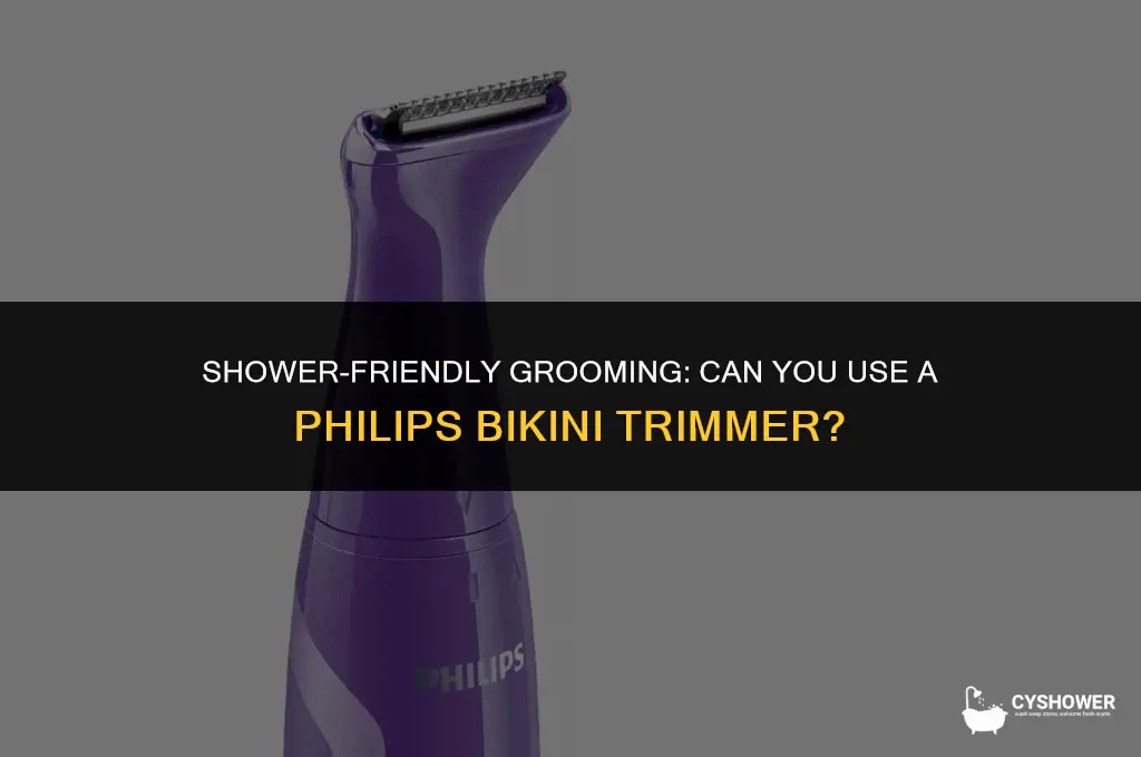 can i use philips bikini trimmer in shower