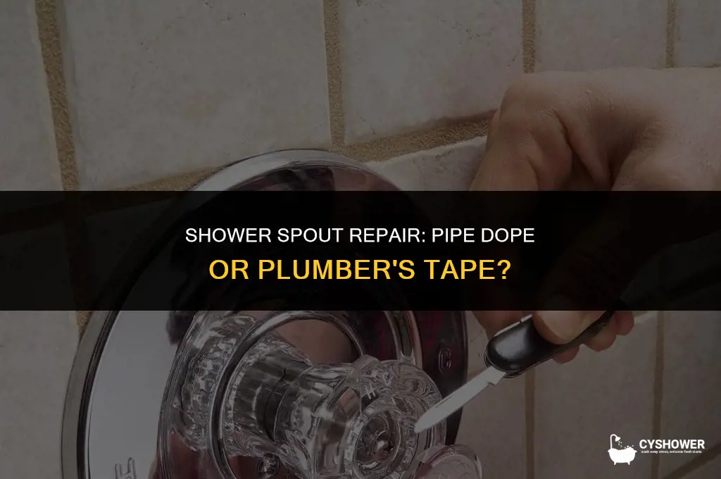 can i use pipe dope on a shower spout