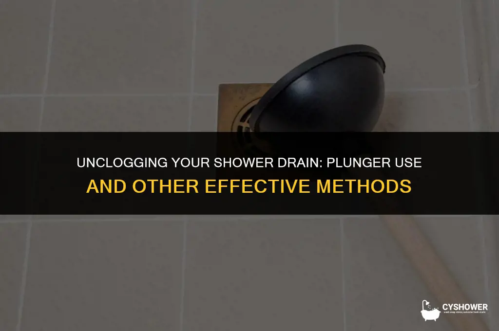 can i use plunger on shower drain