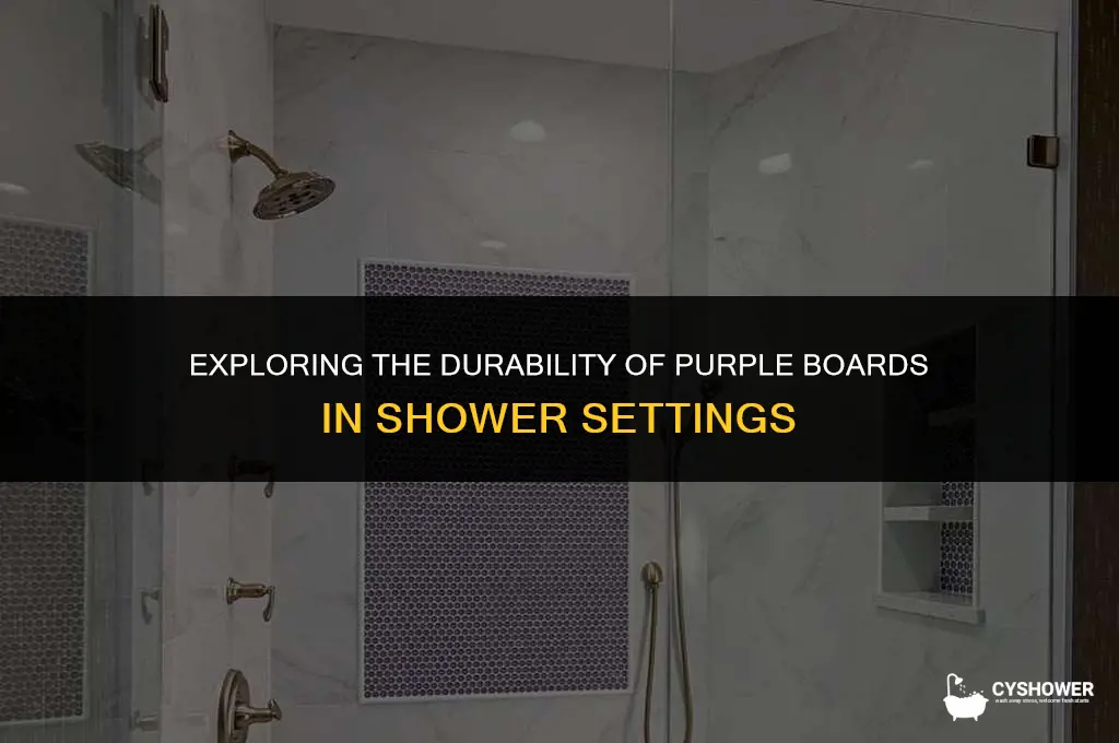 can i use purple board in a shower