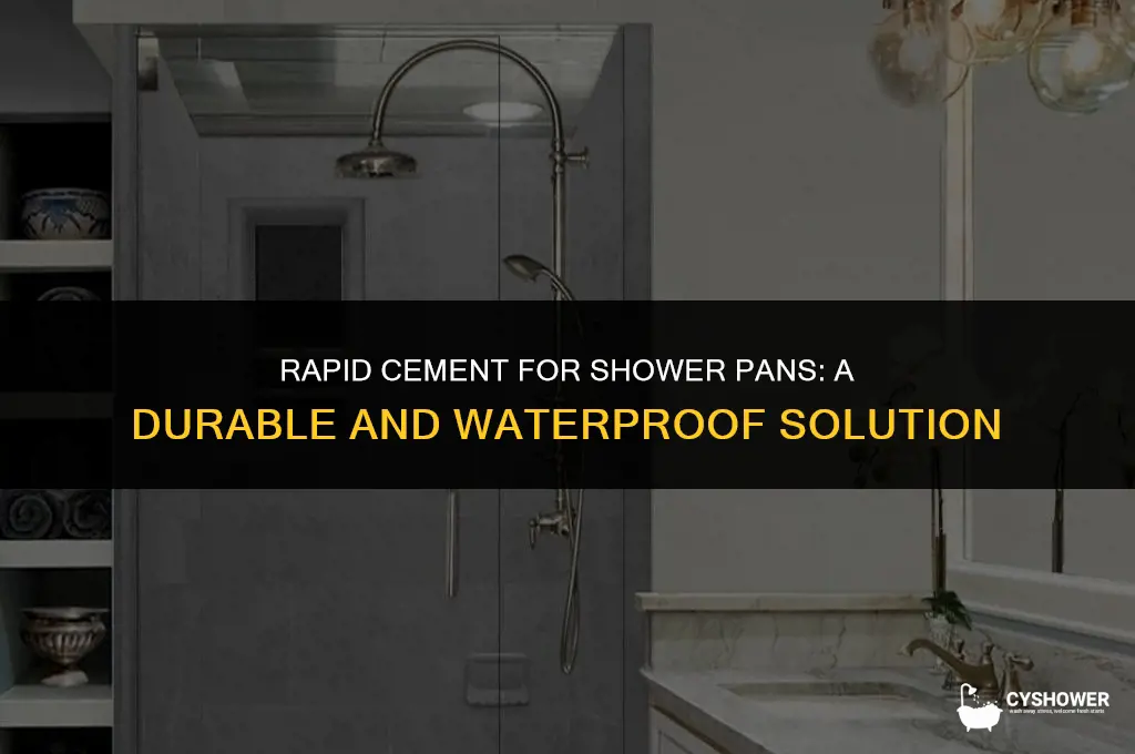 can i use rapid cement for shower pan