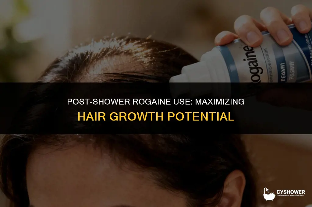 can i use rogaine after shower