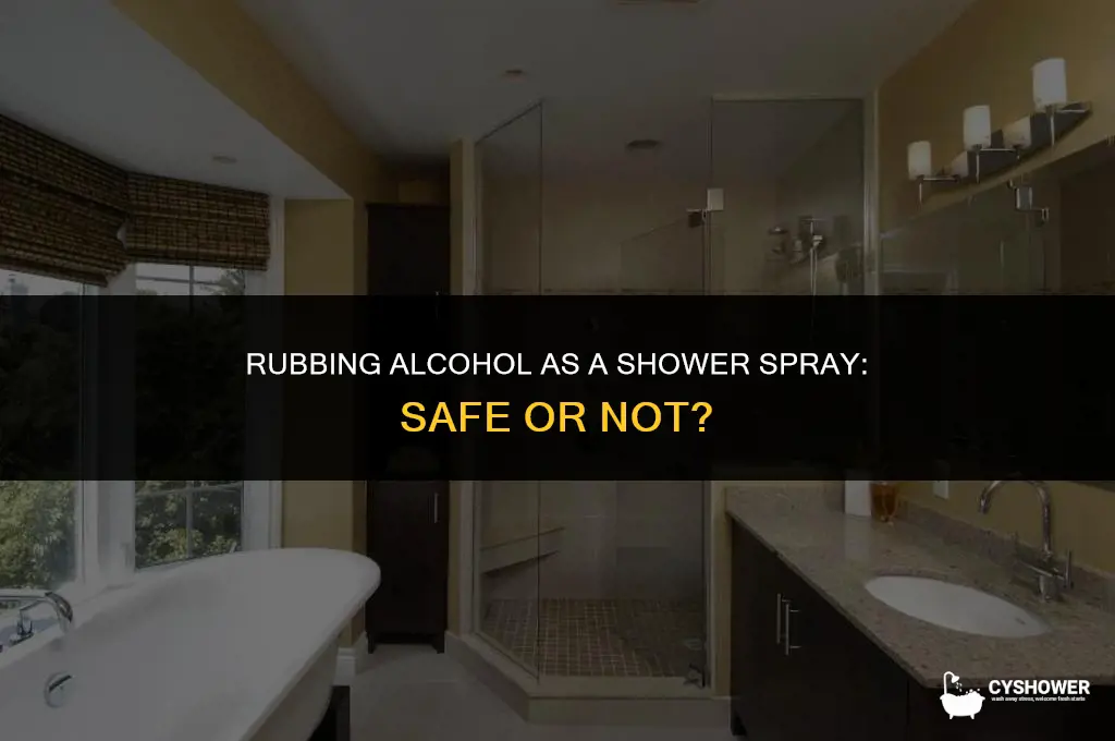 can i use rubbing alcohol as a shower spray