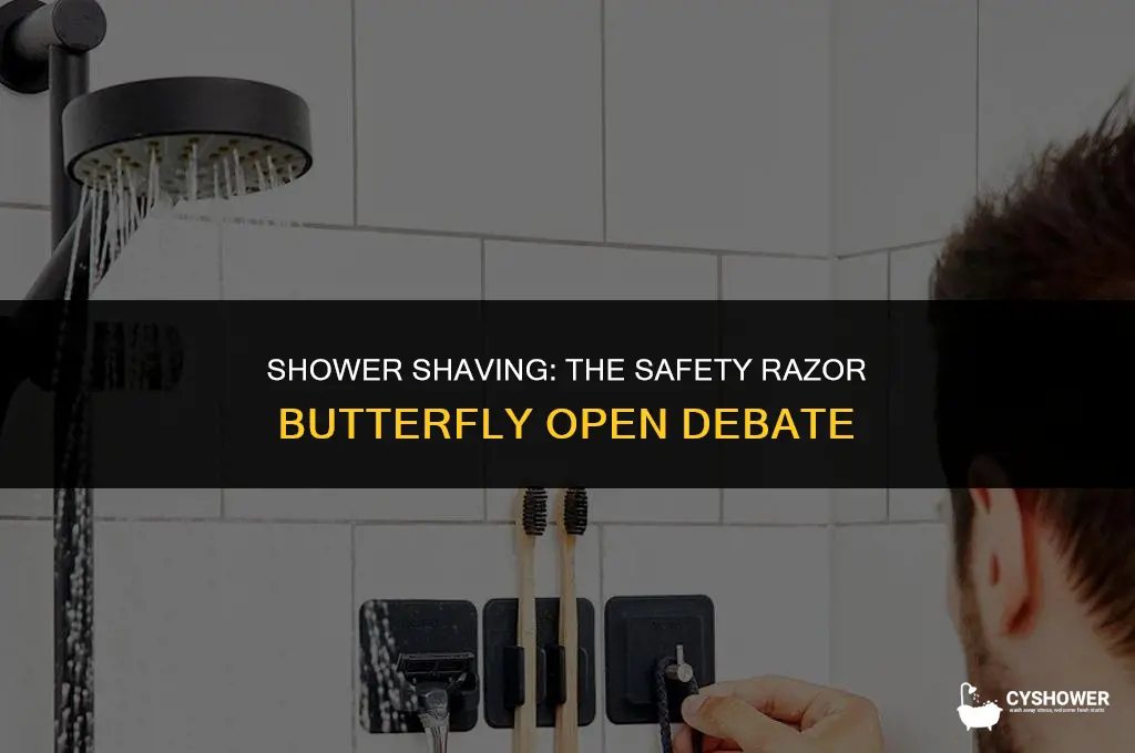 can i use safety razor butterfly open in shower