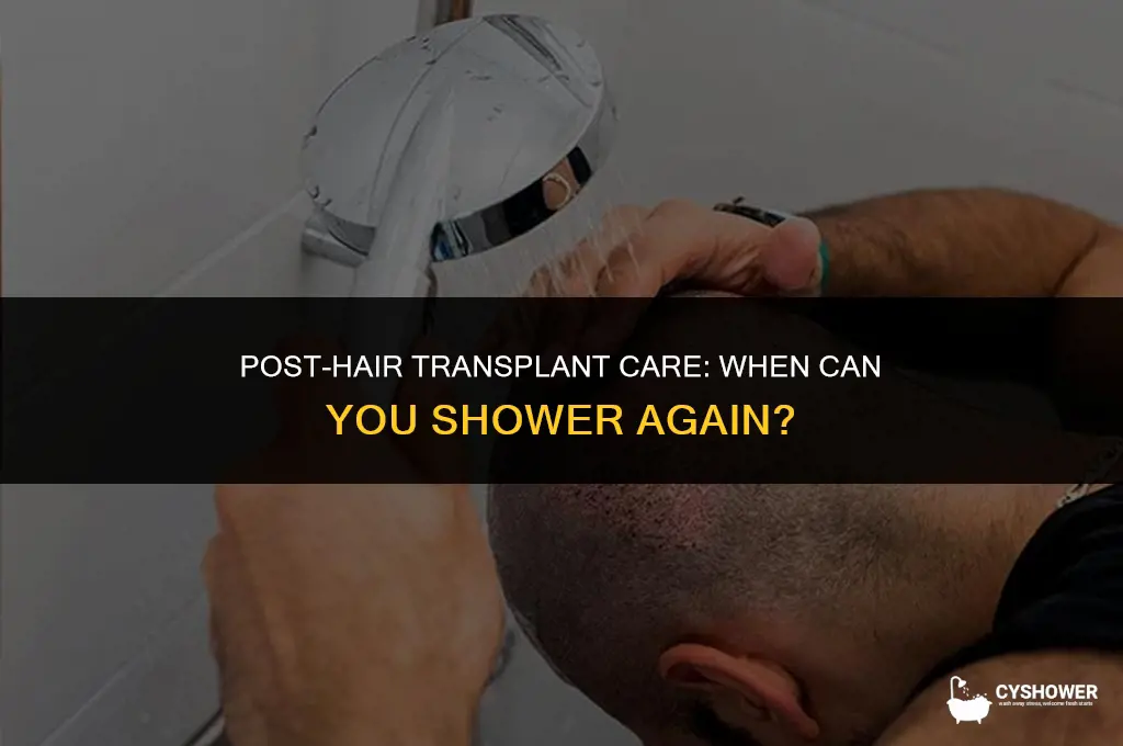 can i use shower after hair transplant
