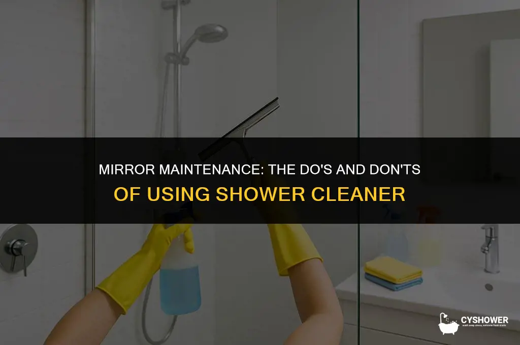 can i use shower cleaner on mirror