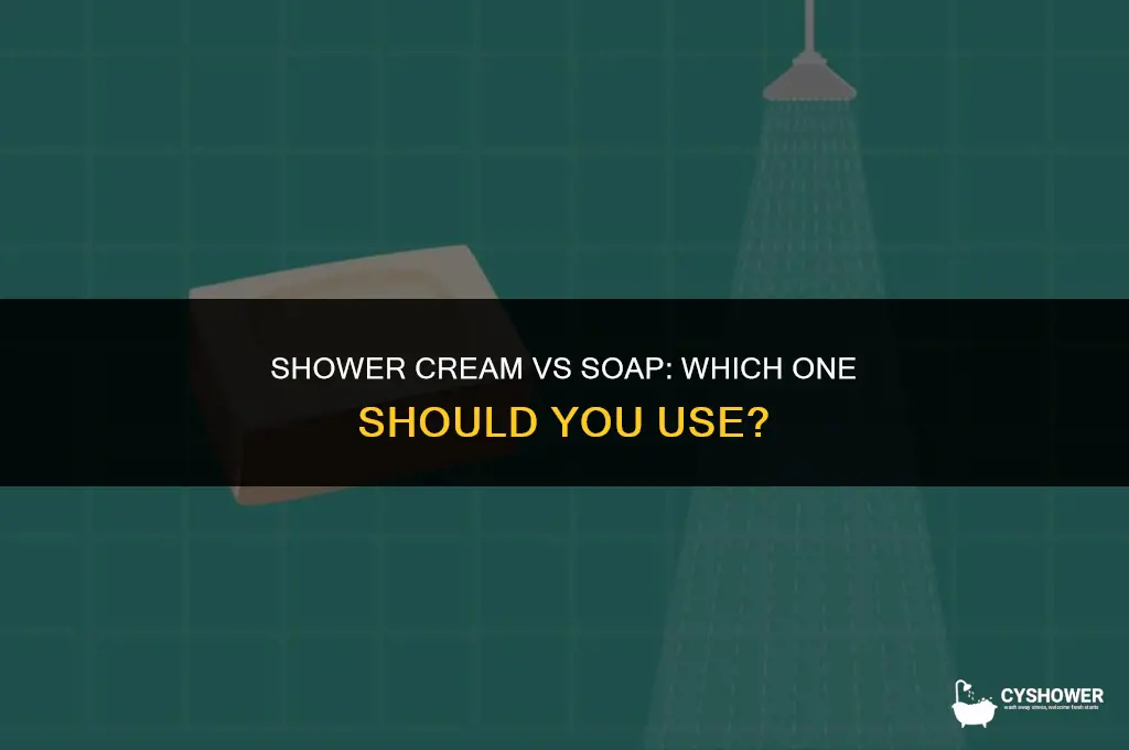 can i use shower cream as soap