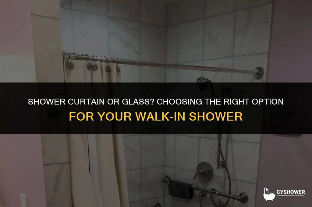 can i use shower curtain for walk in shower