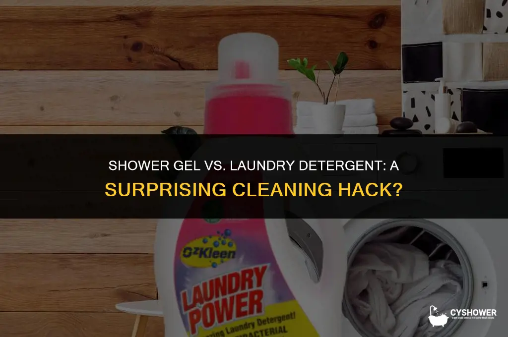 can i use shower gel as laundry detergent