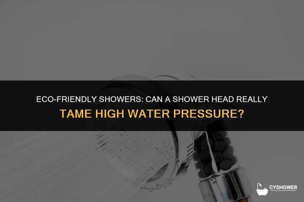 can i use shower head to reduce water pressure