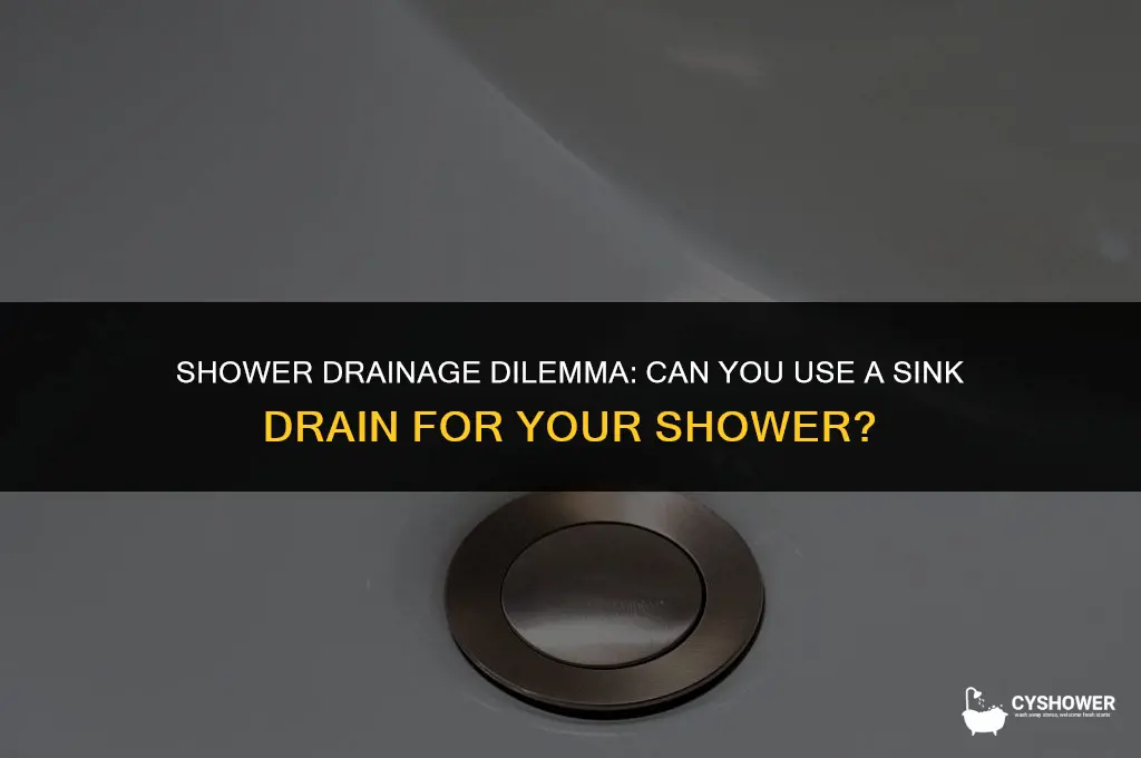 can i use shower in sink drain
