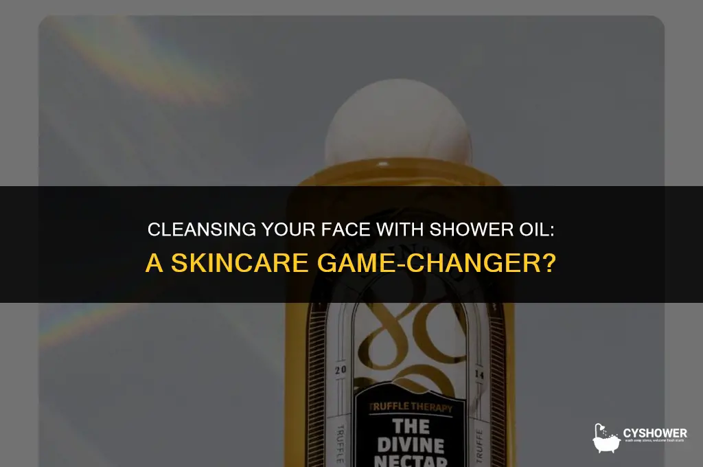 can i use shower oil on my face