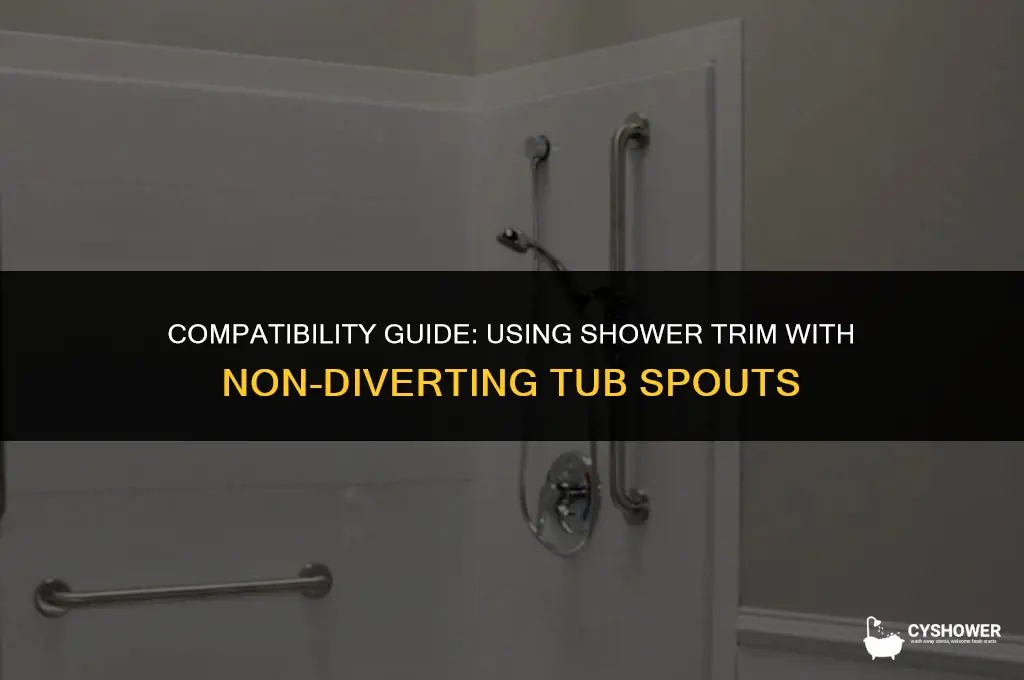 can i use shower trim with non diverter tub spout