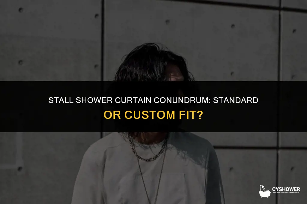 can i use standard shower curtain with stall shower
