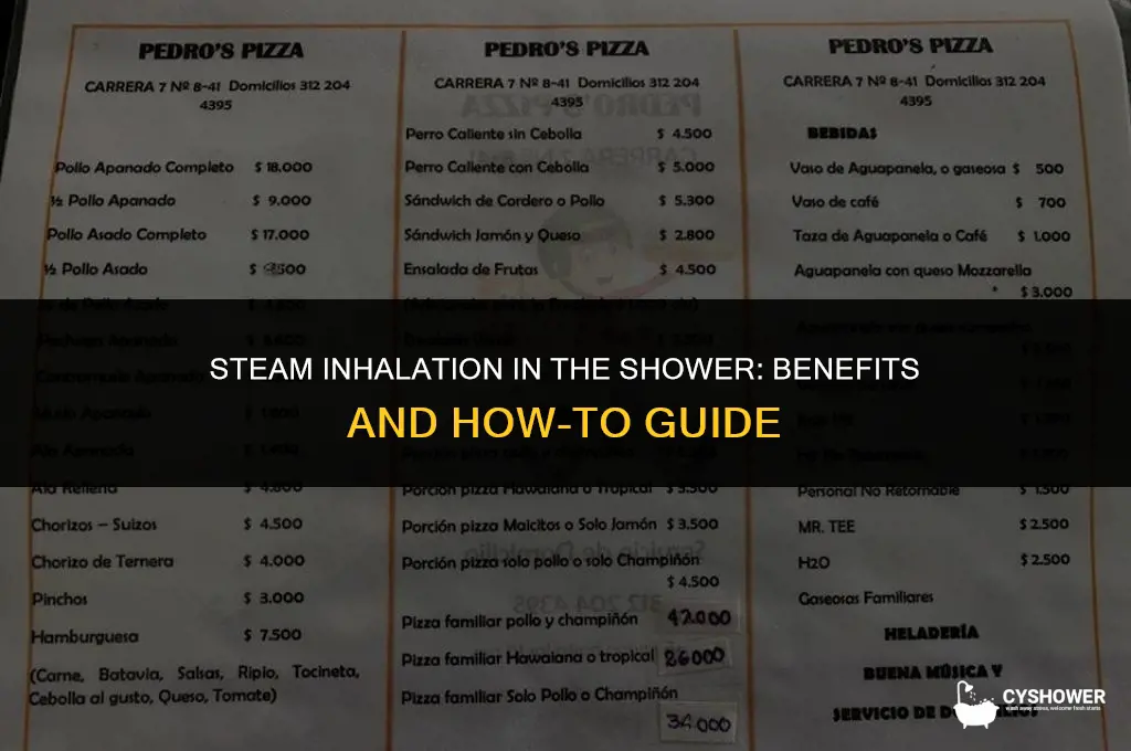 can i use steam inhalation in the shower