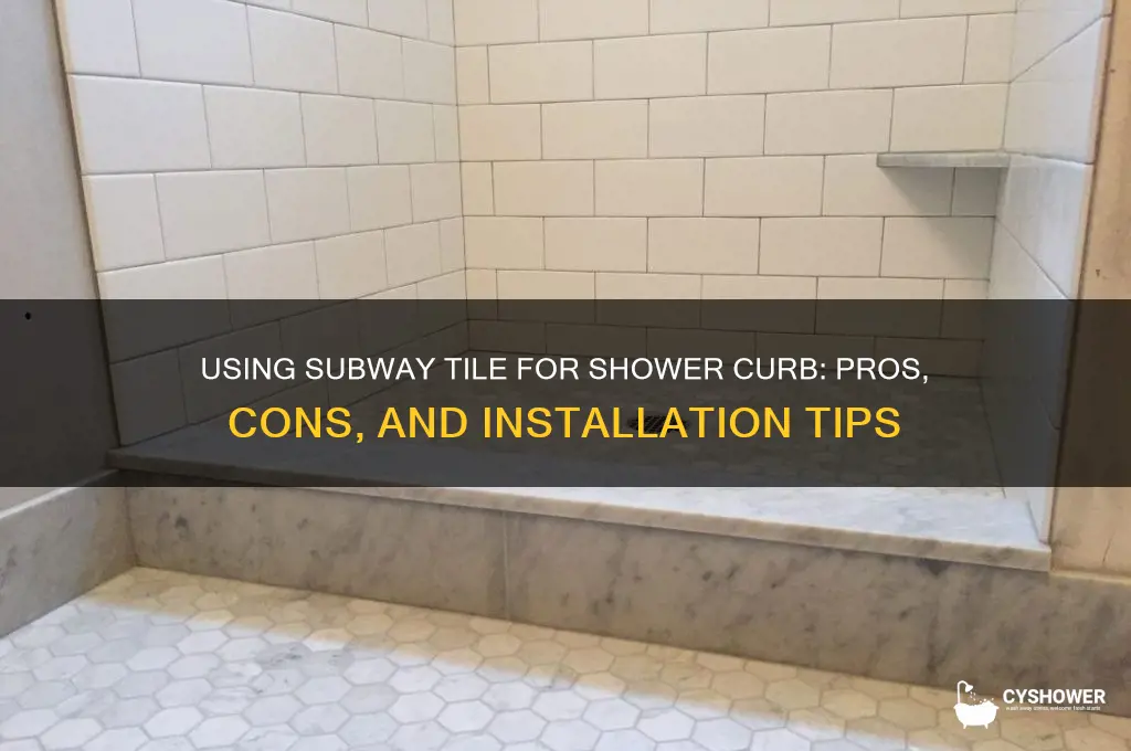 can i use subway tile for shower curb