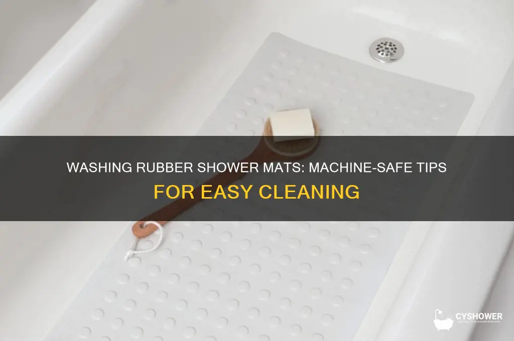 can i wash a rubbers shower mat in the washer