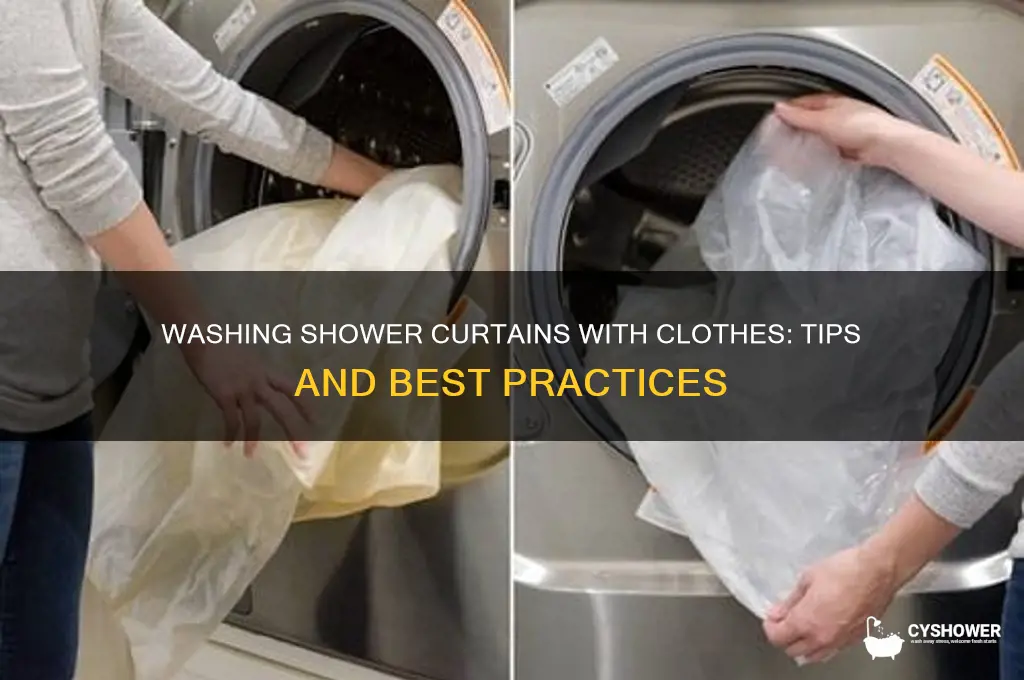 can i wash a shower curtain with clothes