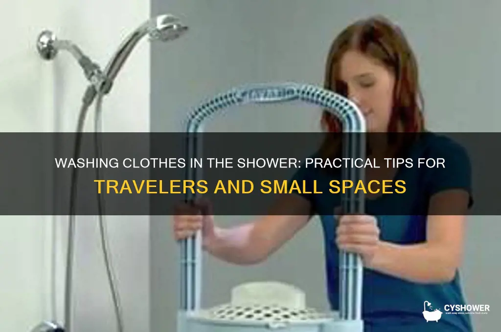 can i wash clothes in the shower