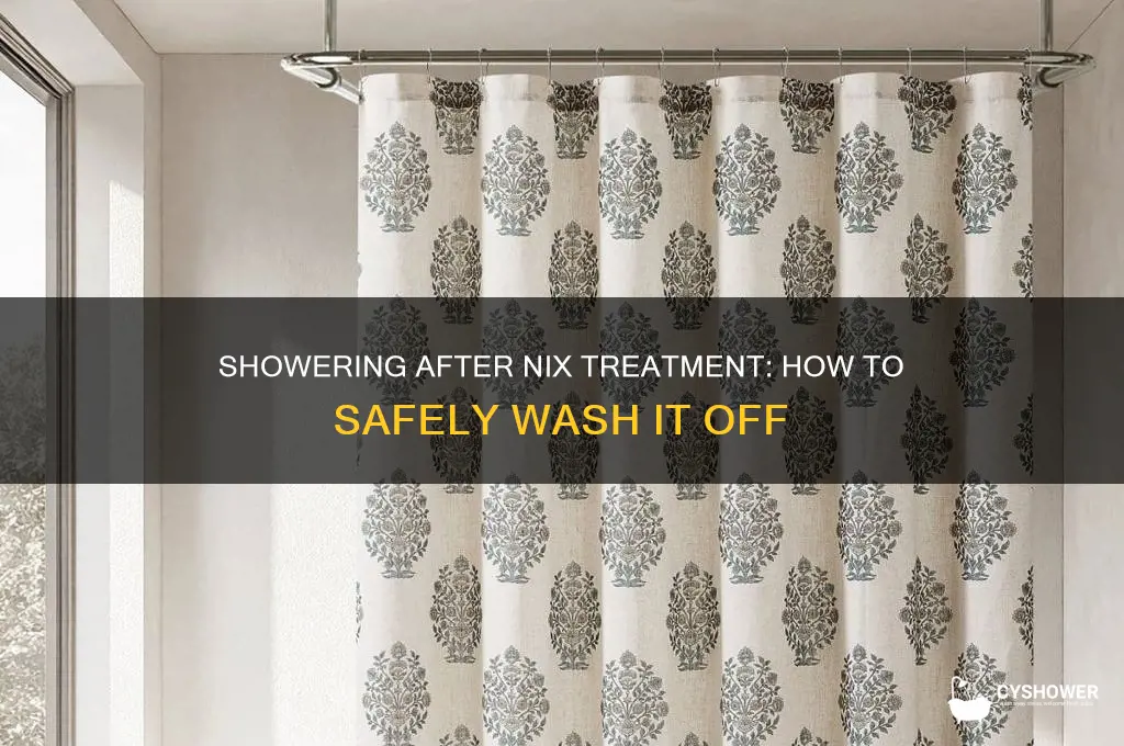 can i wash nix off in the shower