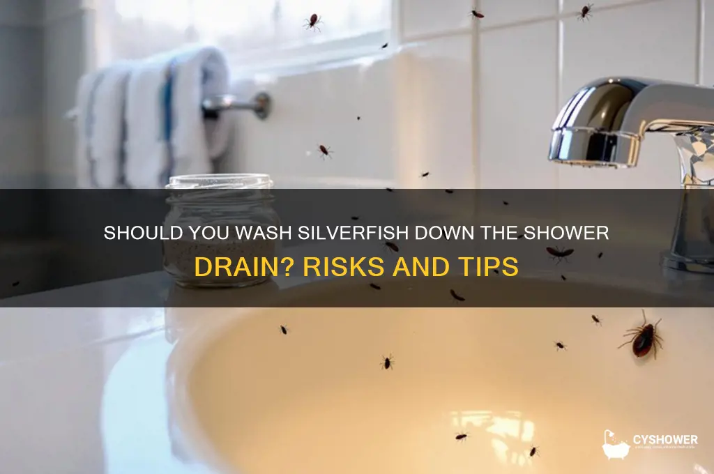 can i wash silverfish down my shower drain