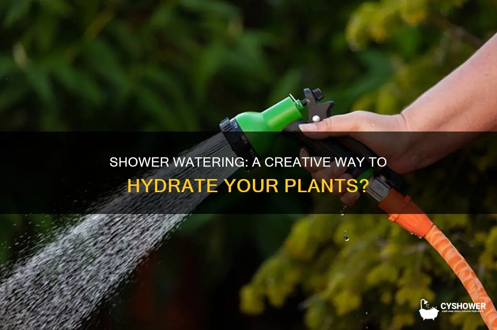 can i water my plants in the shower