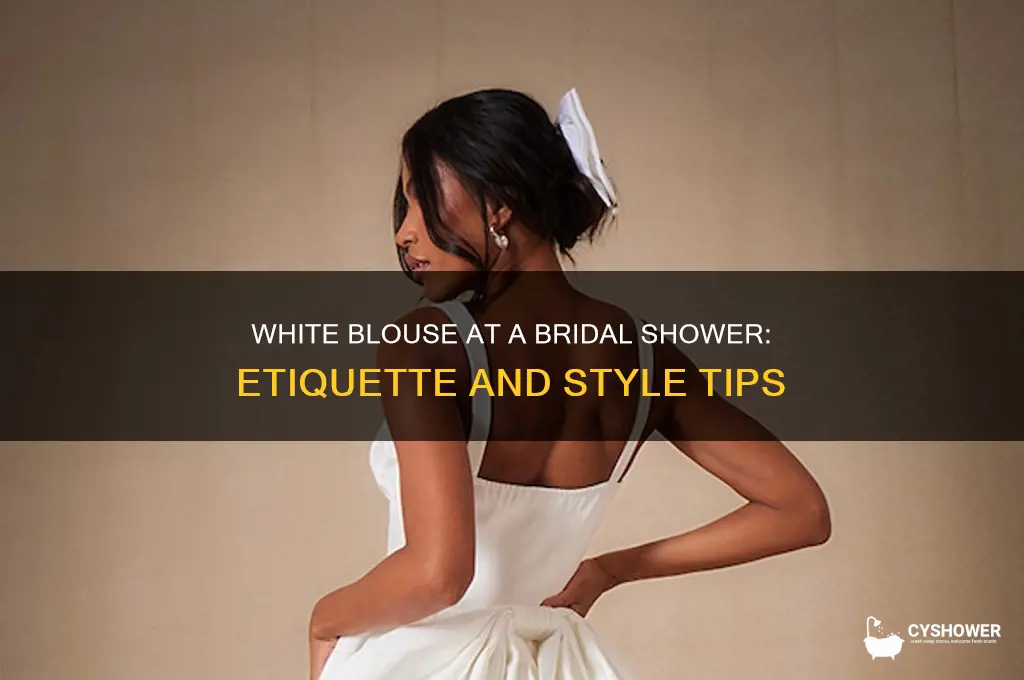 can i wear a white blouse to a bridal shower