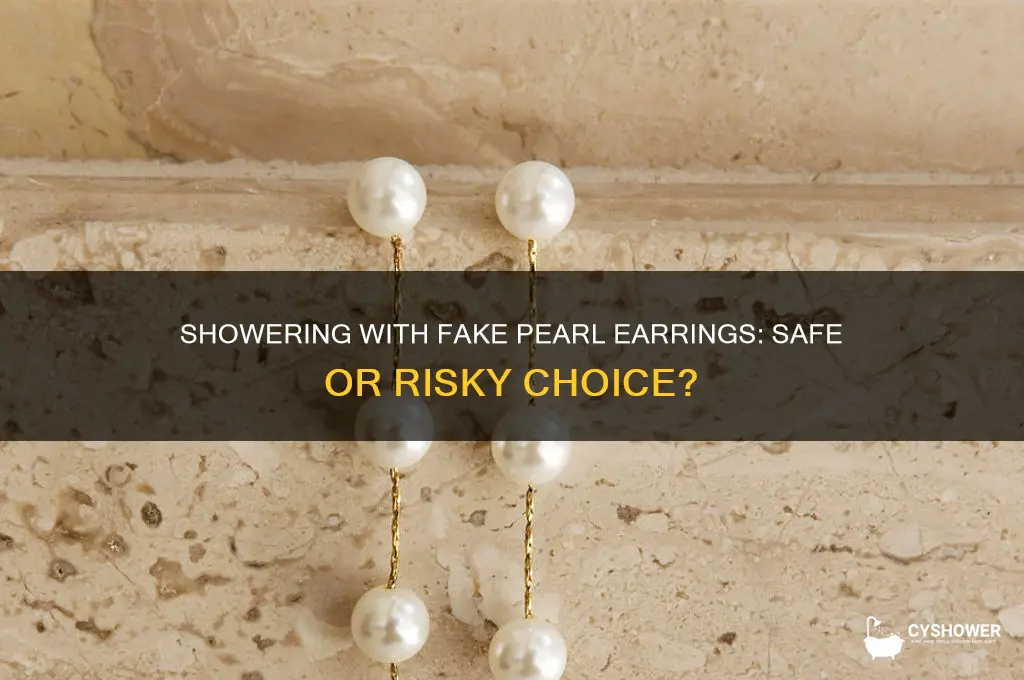can i wear fake pearl earrings in the shower