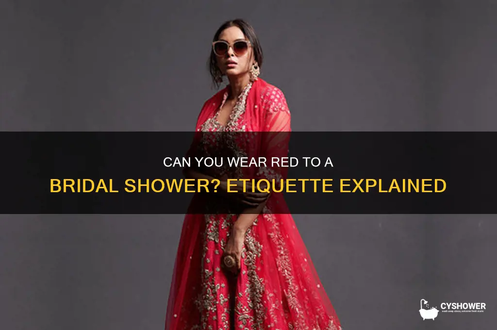 can i wear red to a bridal shower