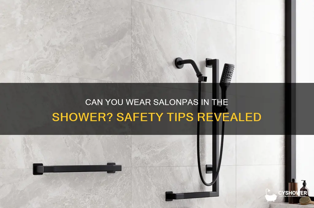 can i wear salonpas in the shower