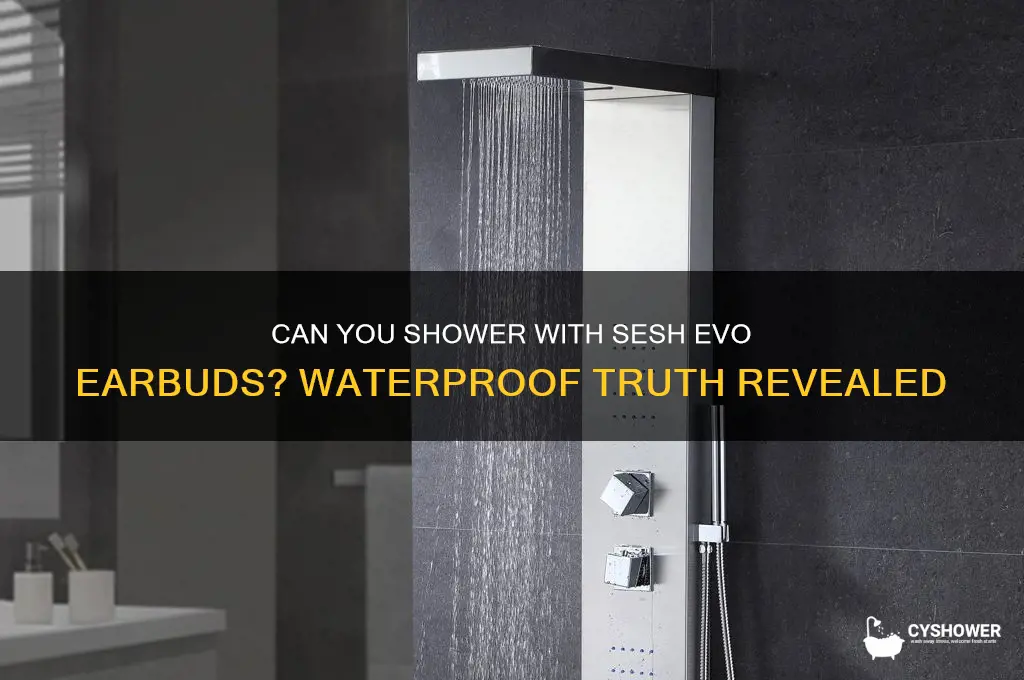 can i wear sesh evo earbuds in the shower