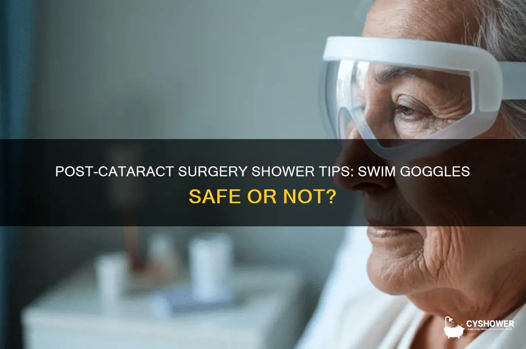 can i wear swim goggles to shower after cataract surgery