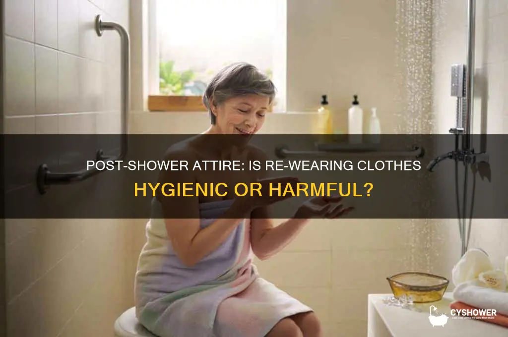 can i wear the same clothes after a shower