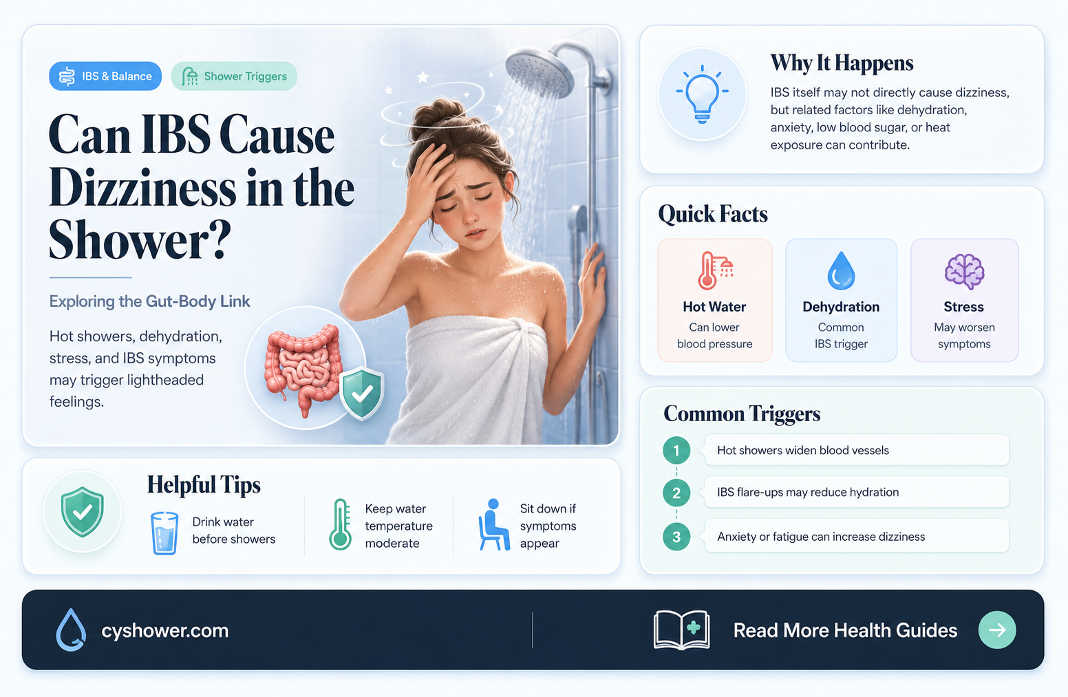 can ibs causedisiness in shower