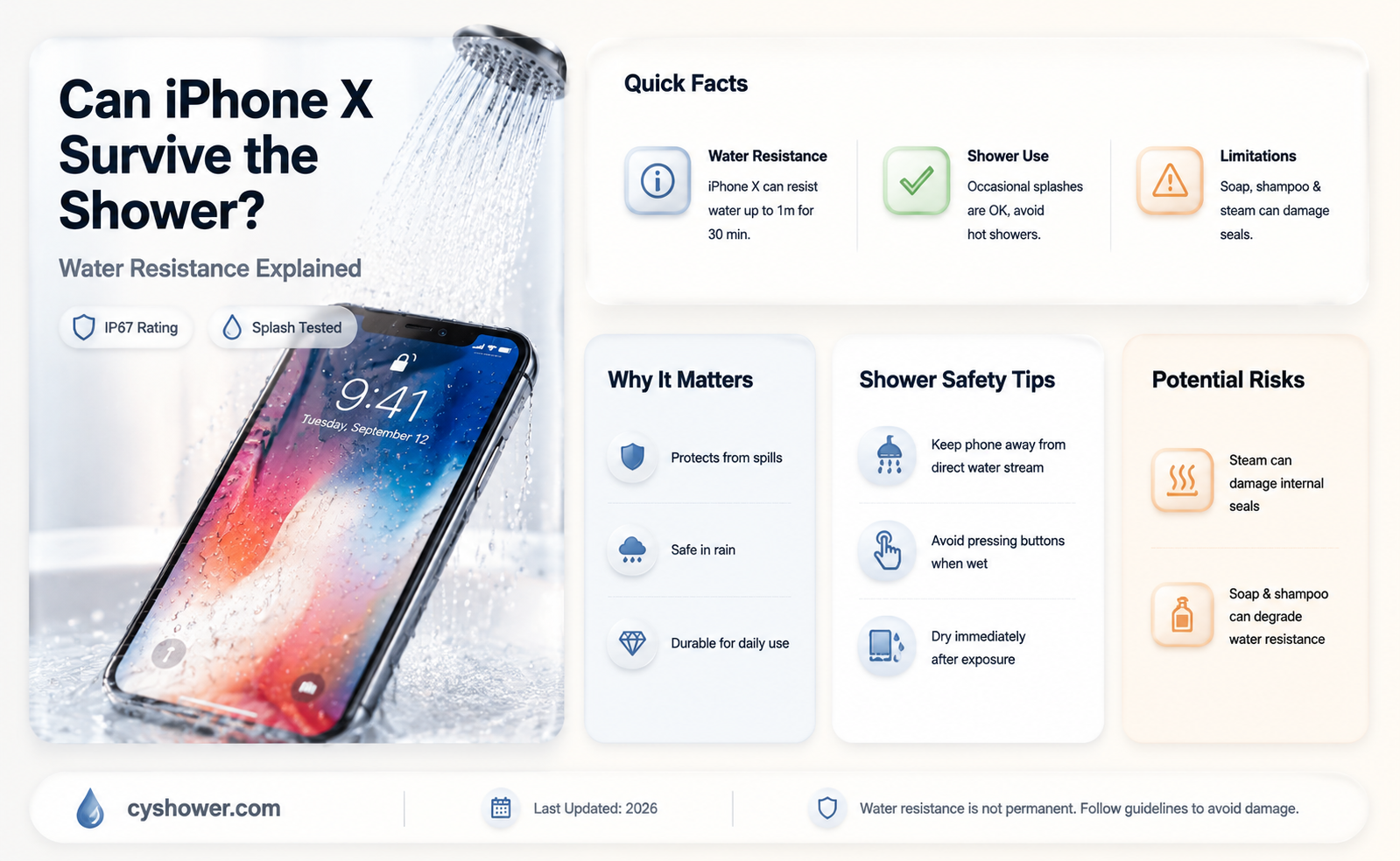 can iphone x go in shower