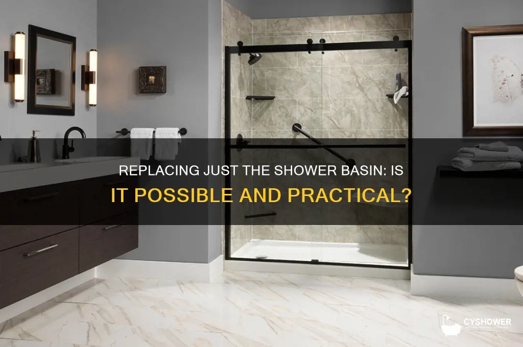 can just the shower basin be replaced