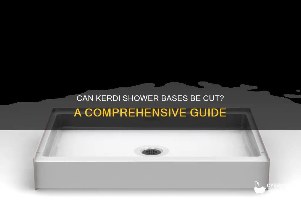 can kerdi shower base be cut