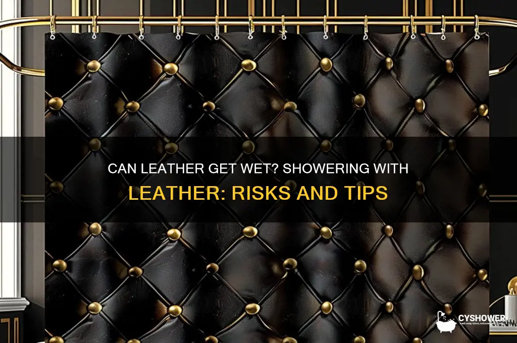 can leather go in the shower