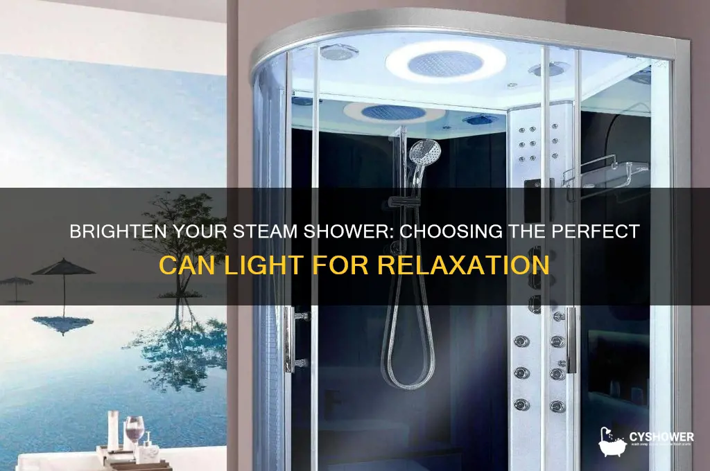 can light for steam shower
