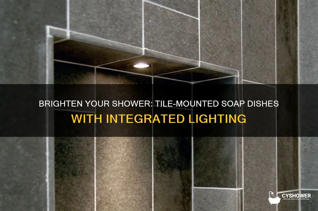 can light for tile shower soap dish