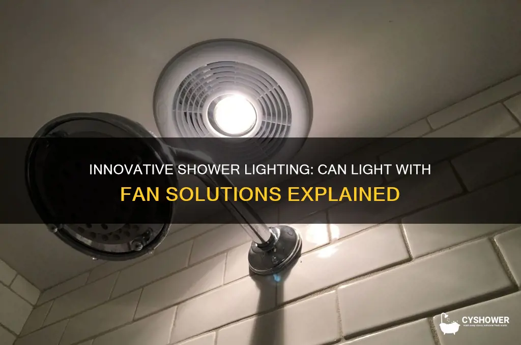 can light with fan for shower