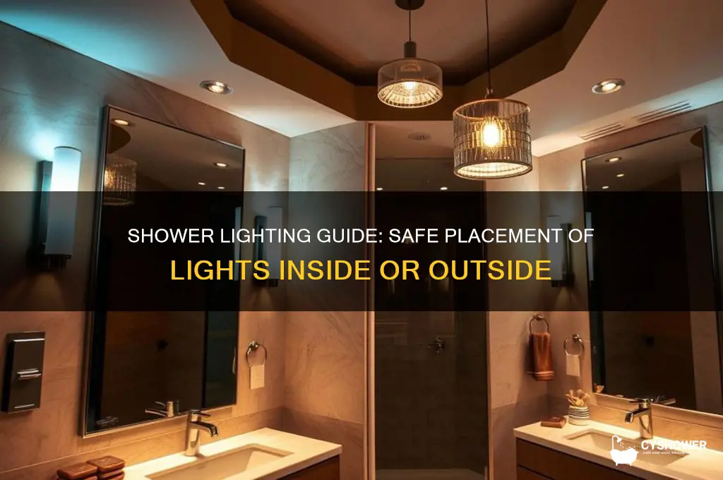 can lights inside or outside shower