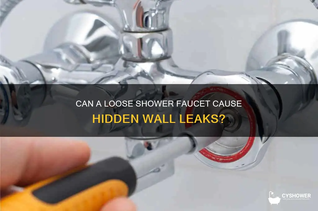 can lose shower faucet cause leaks behind wall