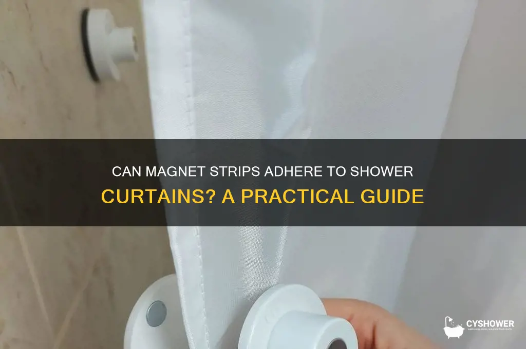 can magnet strips stick to a shower curtian