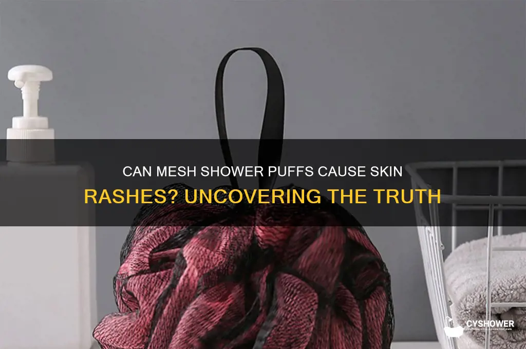 can mesh shower puff cause skin ra zdx h