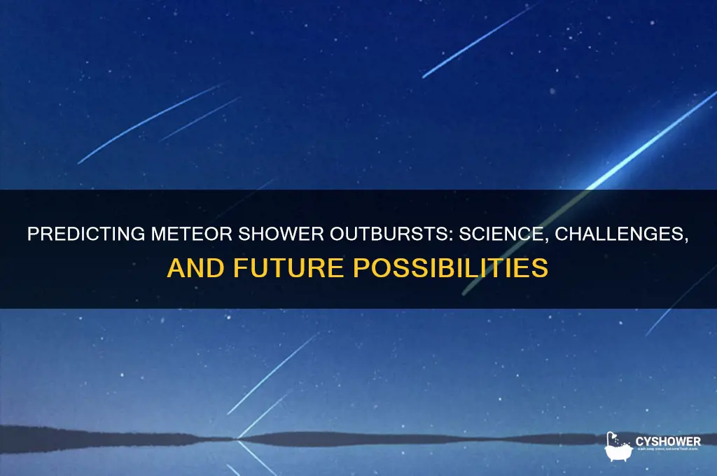 can meteor shower outburst be predicted