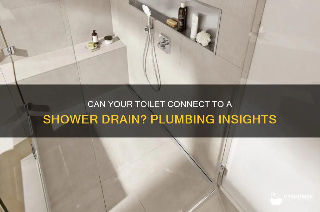 can my toilet be connected to my shower drain