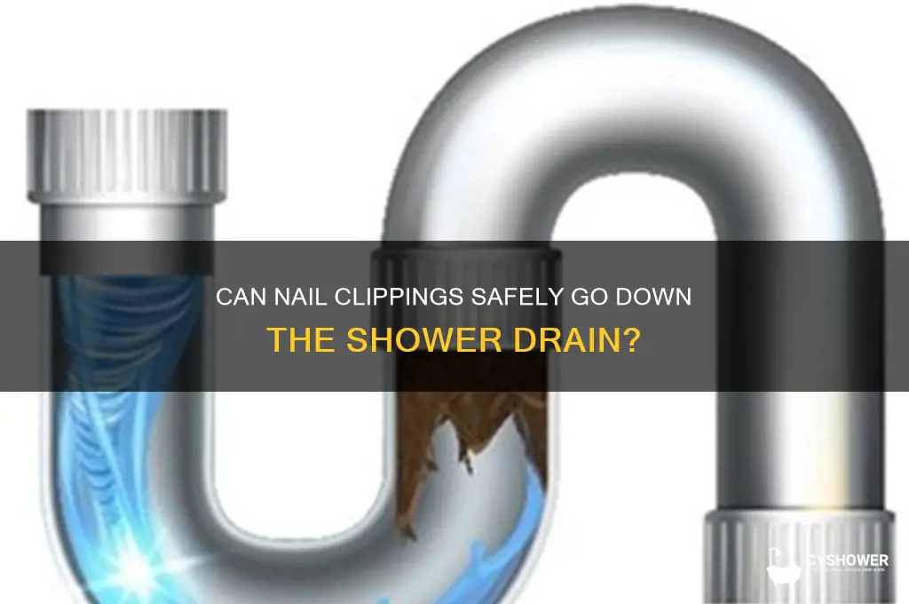 can nail clippings go down the shower drain